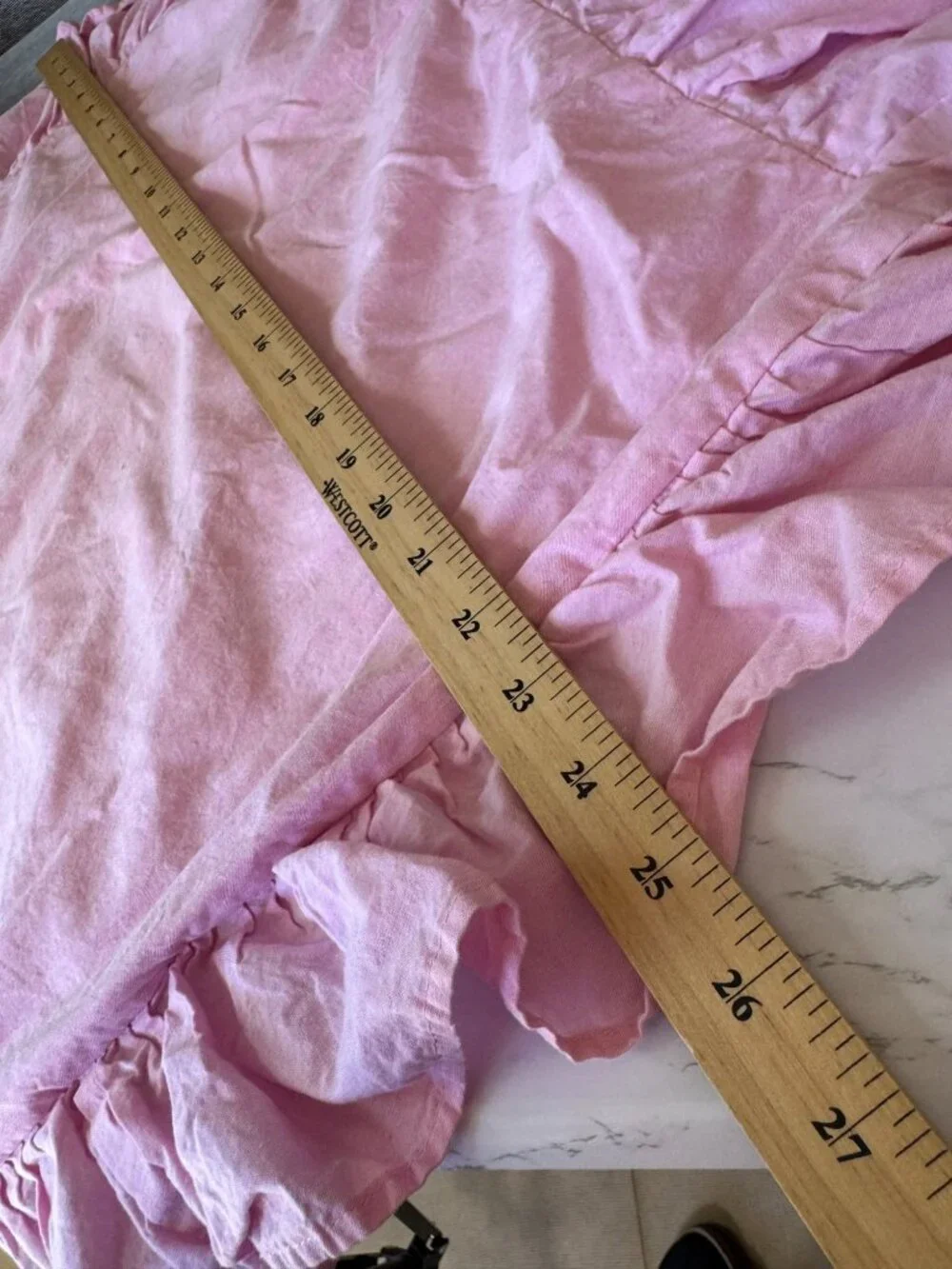 Pottery Barn Kids Pink Ruffled Pillow Sham 20x26 100% Organic Cotton